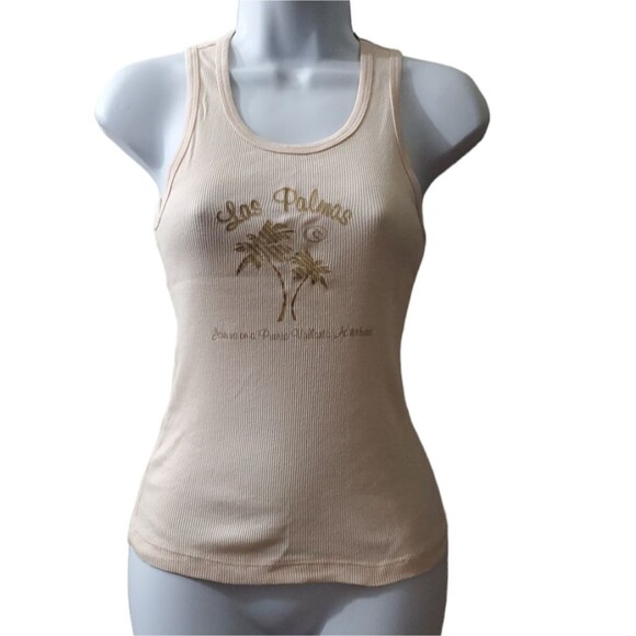 Rip curl girl Junior Girls 2000 y2k long Tan Tank Top - Picture 1 of 8
